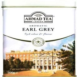 Ahmad Aromatic Earl Grey Black Loose Leaf Tea in Tin 17.6oz