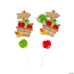 Apple-Shaped Lollipops with Card