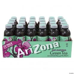 Arizona Green Tea Ginseng and Honey, 16 oz, 24 Count
