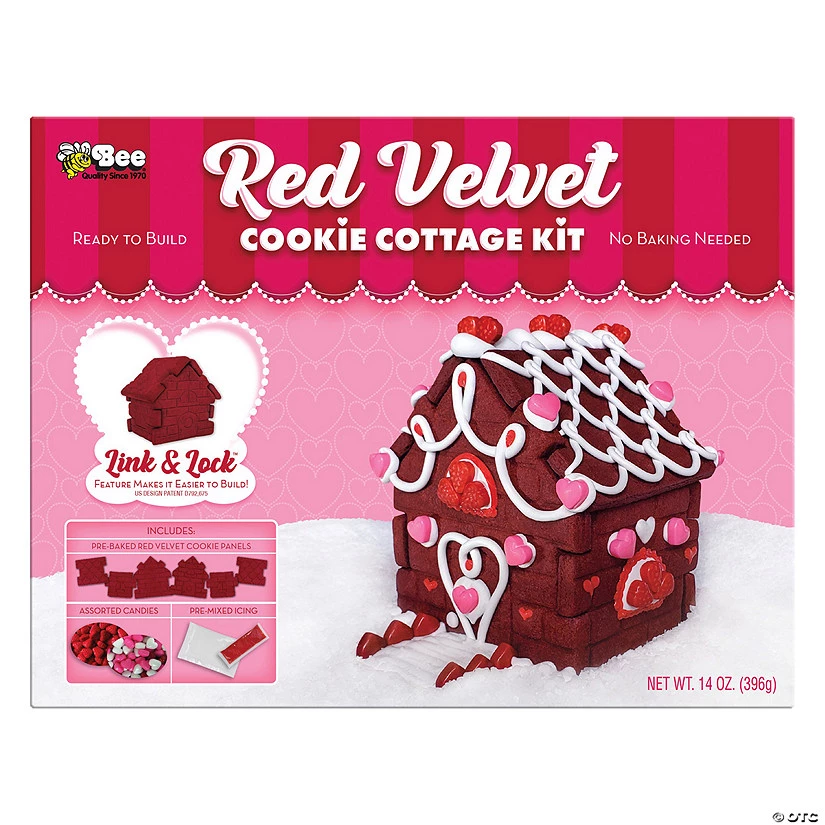 Bee® Red Velvet Cookie Cottage Kit - Makes 1 3 Bee® Red Velvet Cookie Cottage Kit - Makes 1