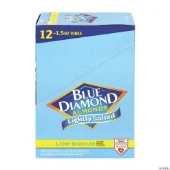 Blue Diamond Low Sodium Lightly Salted Almonds, 1.5 oz, 12 Count -Candy&Snacks Official Shop blue diamond low sodium lightly salted almonds 1 5 oz 12 count13966299 a03 1