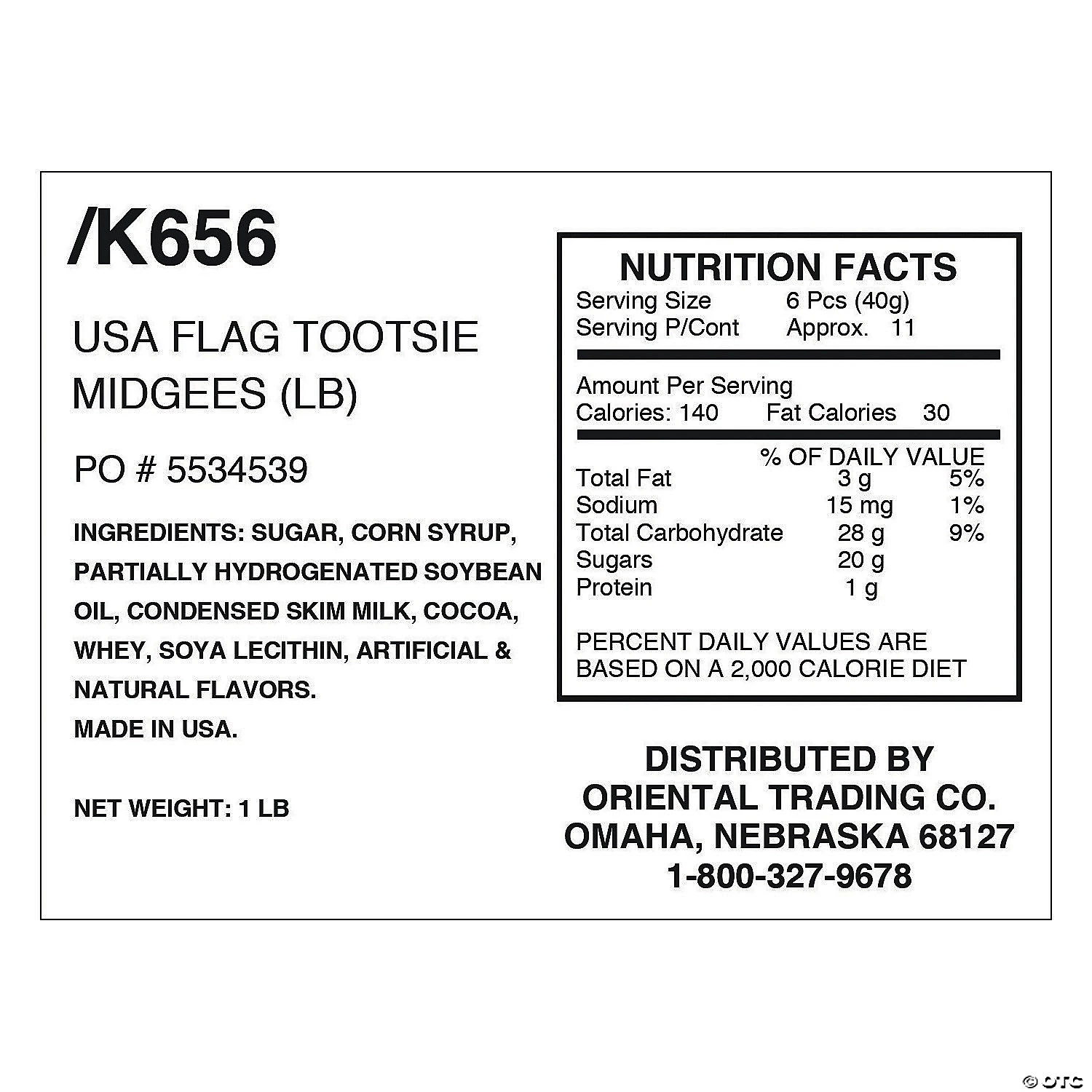 Bulk Tootsie Roll® USA Flag Midgees Chocolate Candy - 1680 Pc. 6 Bulk Tootsie Roll® USA Flag Midgees Chocolate Candy - 1680 Pc. - Image 4
