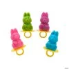 Bunny Ring Lollipops Easter Candy - 12 Pc.