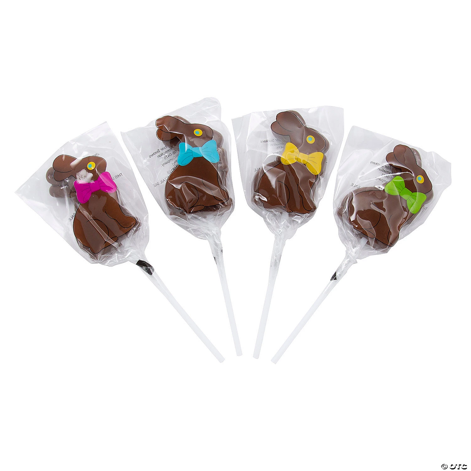 Chocolate Easter Bunny Lollipops - 12 Pc. 3 Chocolate Easter Bunny Lollipops - 12 Pc.
