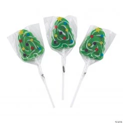 Christmas Tree Swirl Lollipops - 12 Pc.
