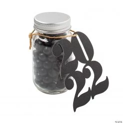 Class of 2022 Sixlets® Black Chocolate Candy Favor Jar Kit for 12 Guests