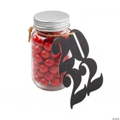 Class of 2022 Sixlets® Red Chocolate Candy Favor Jar Kit for 12 Guests