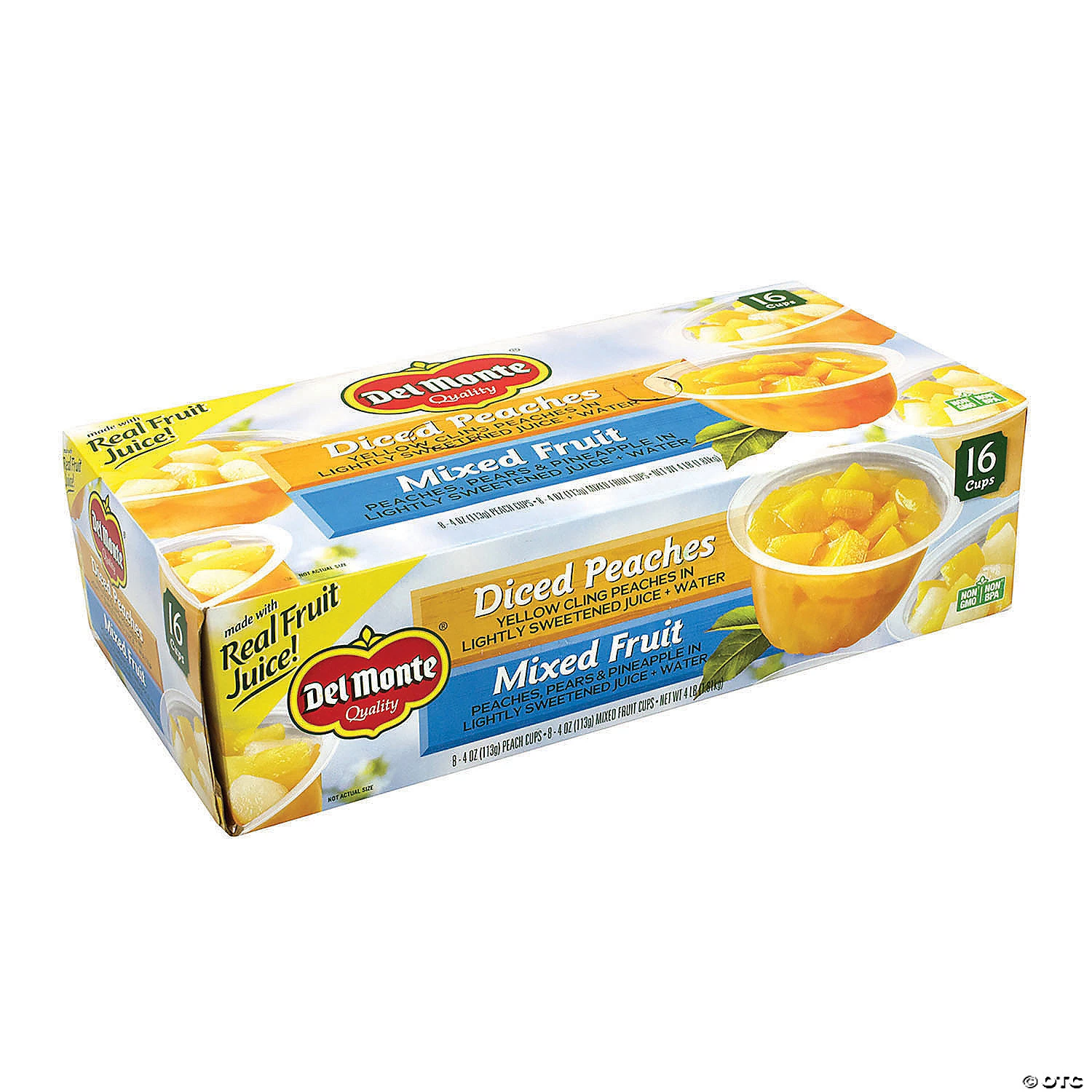 DEL MONTE Diced Peaches & Mixed Fruit Cups, 4 oz, 16 Count 3 DEL MONTE Diced Peaches & Mixed Fruit Cups, 4 oz, 16 Count