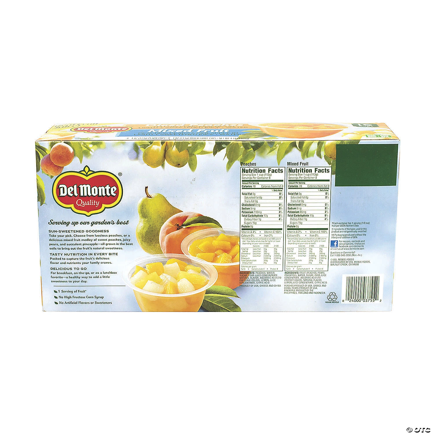 DEL MONTE Diced Peaches & Mixed Fruit Cups, 4 oz, 16 Count 5 DEL MONTE Diced Peaches & Mixed Fruit Cups, 4 oz, 16 Count - Image 3
