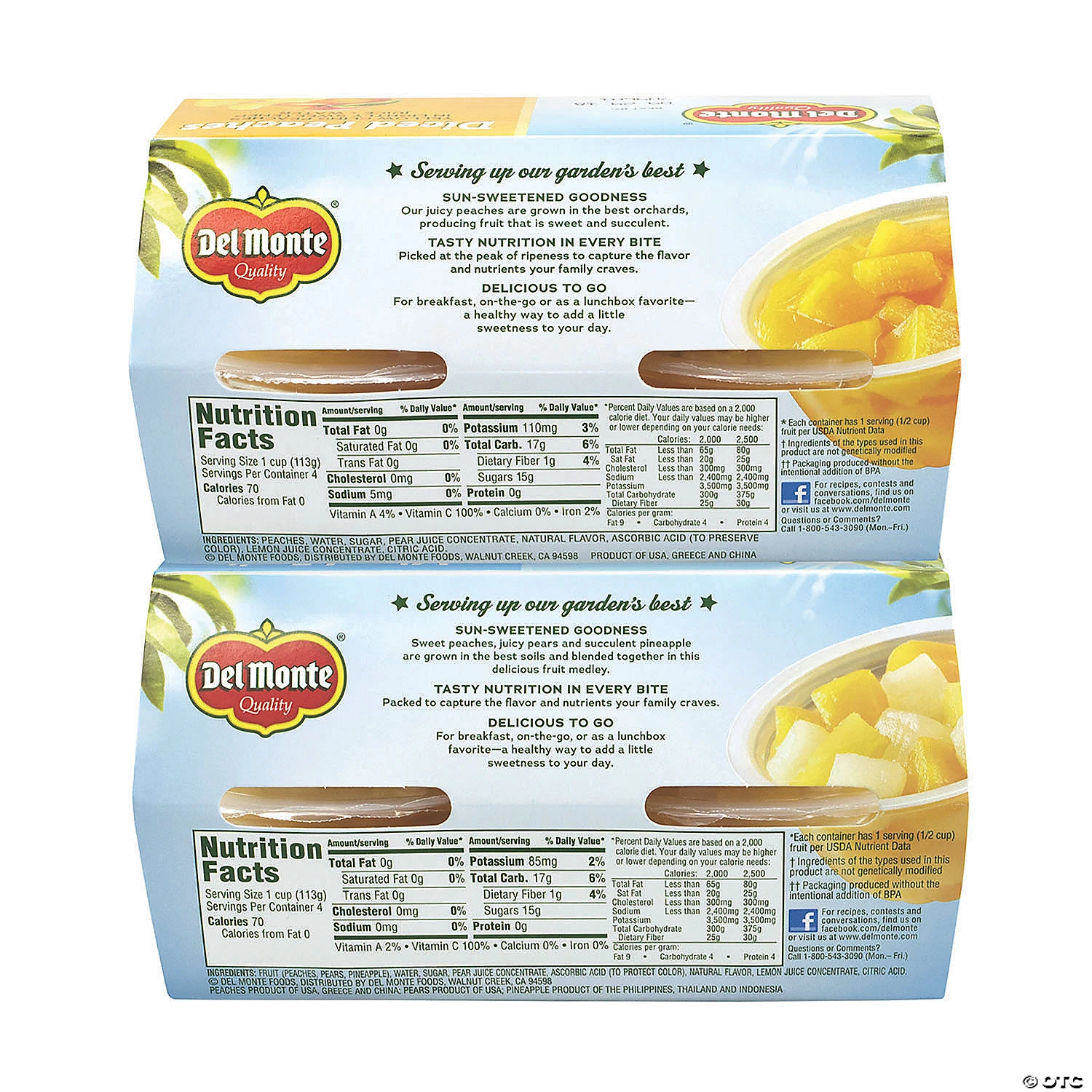 DEL MONTE Diced Peaches & Mixed Fruit Cups, 4 oz, 16 Count 7 DEL MONTE Diced Peaches & Mixed Fruit Cups, 4 oz, 16 Count - Image 5