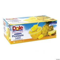Dole Pineapple Tidbit Bowls 16 Count