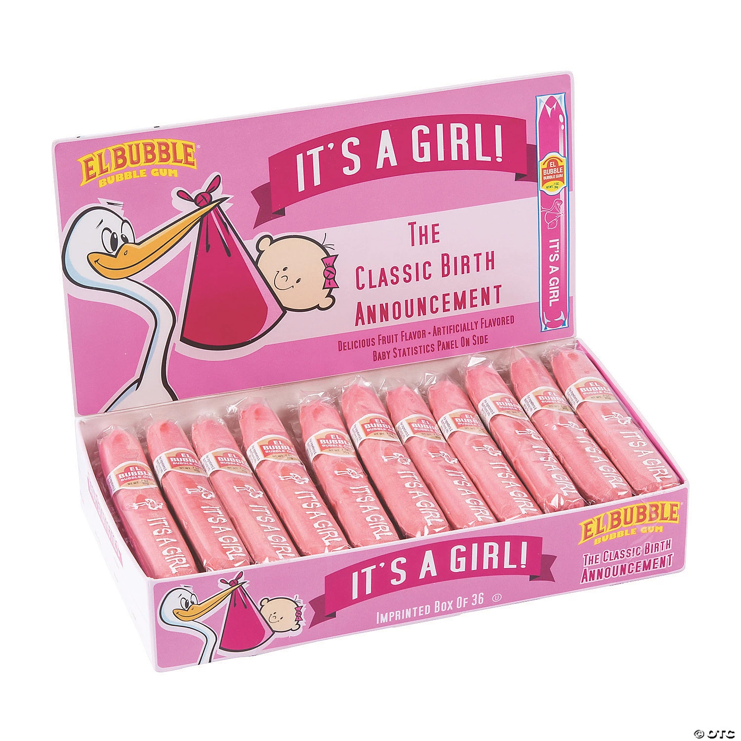 El Bubble® It’s A Girl Pink Bubble Gum Cigars - 36 Pc. 3 El Bubble® It’s A Girl Pink Bubble Gum Cigars - 36 Pc.