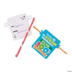 Ex-Straw Ordinary 100th Day of School Pixy Stix® with Card - 36 Pc.