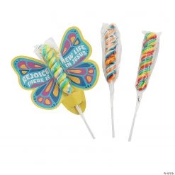 Faith Easter Butterfly Cards with Lollipop Handout Kit for 24