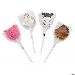 Farm Animal Character Lollipops - 12 Pc.