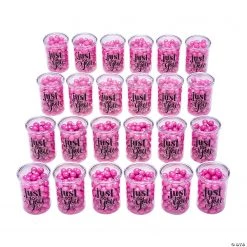 For You Pink Sixlets® Shimmer Pink Chocolate Candies Wedding Favor Kit for 24