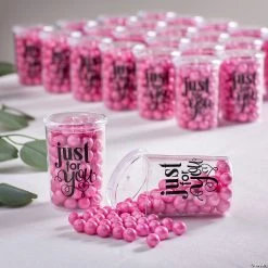 For You Pink Sixlets® Shimmer Pink Chocolate Candies Wedding Favor Kit for 24 -Candy&Snacks Official Shop for you pink sixlets sup sup shimmer pink chocolate candies wedding favor kit for 2413978594 a02 1