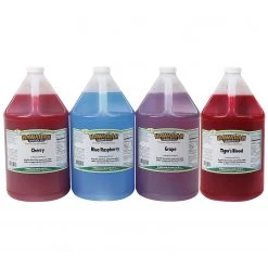 Hawaiian Shaved Ice Syrup 4 Pack, Gallons