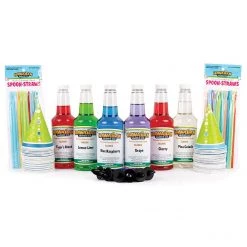 Hawaiian Shaved Ice Syrup 6 Pack with Accessories