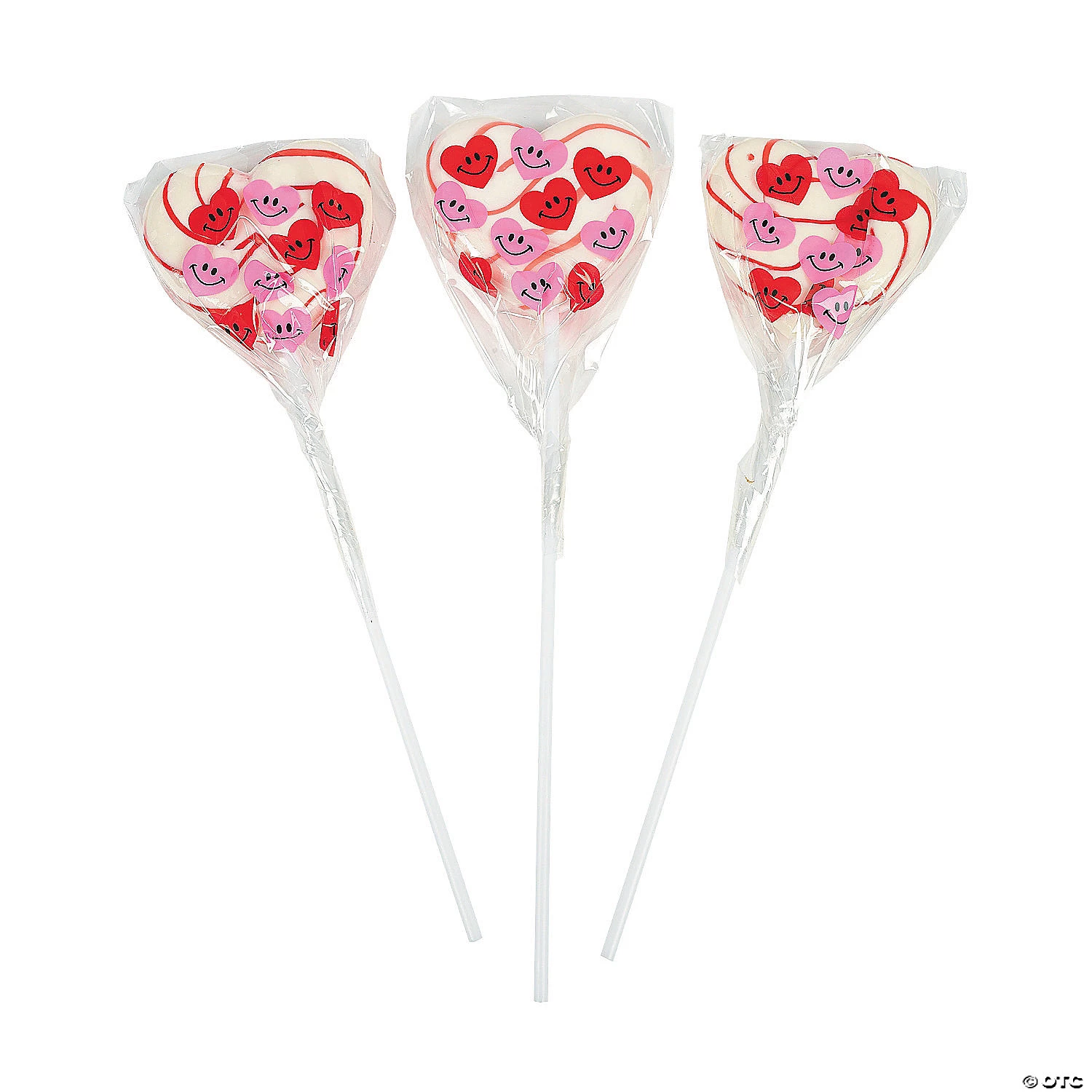Heart-Shaped Swirl Lollipops - 12 Pc. 3 Heart-Shaped Swirl Lollipops - 12 Pc.
