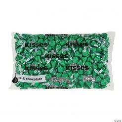 HERSHEY'S KISSES Milk Chocolates, Green, 66.7 oz