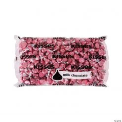 HERSHEY'S KISSES Milk Chocolates, Pink, 66.7 oz