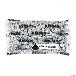 HERSHEY'S KISSES Milk Chocolates, Silver, 66.7 oz