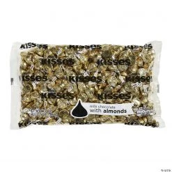 HERSHEY'S KISSES Milk Chocolates with Almonds, Gold, 66.7 oz