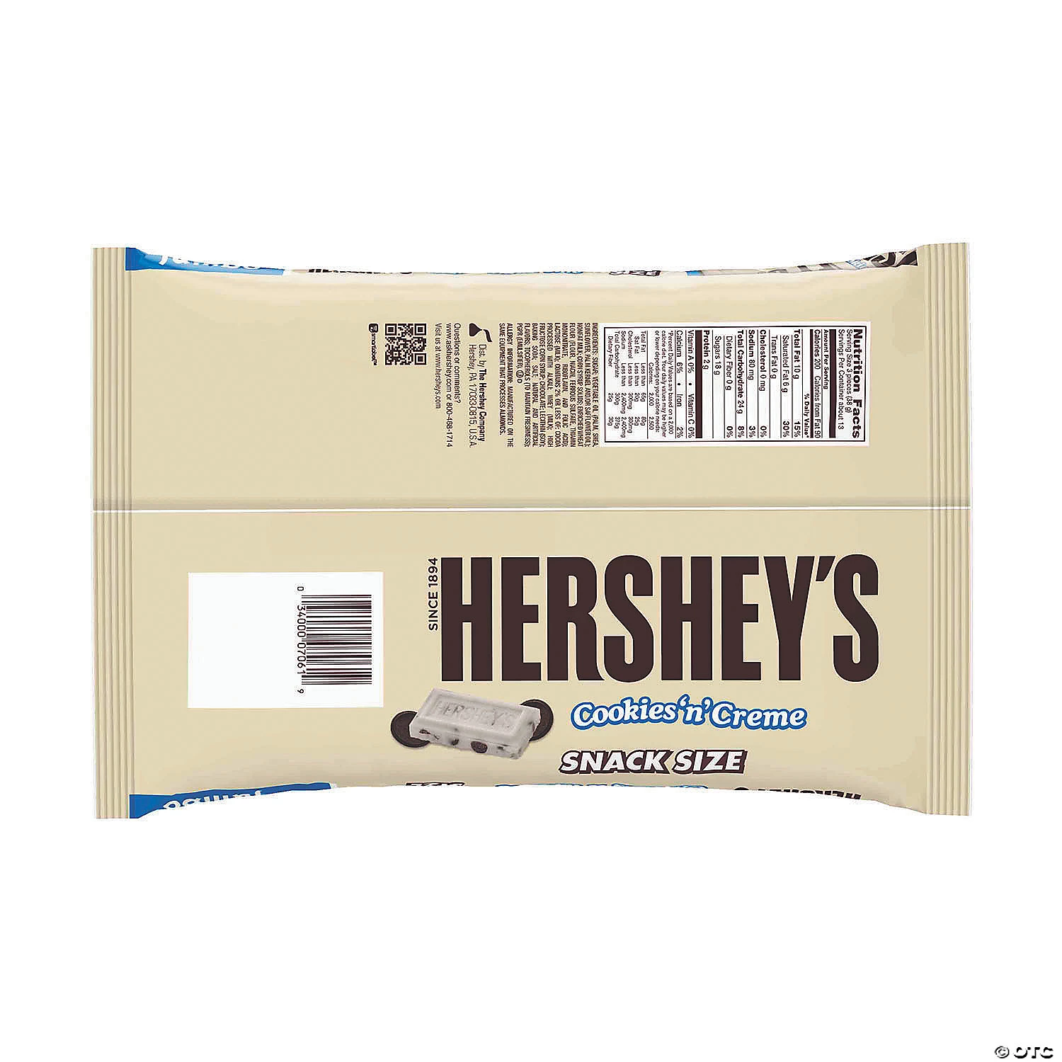 HERSHEY'S Snack Size Cookies 'n' Creme Bars, 17.1 oz, 2 Pack 4 HERSHEY'S Snack Size Cookies 'n' Creme Bars, 17.1 oz, 2 Pack - Image 2