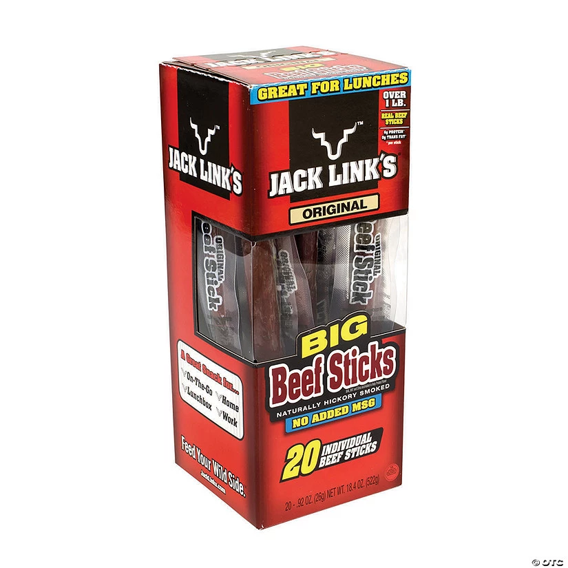 Jack Link's Big Beef Sticks, .92 oz, 20 Count 3 Jack Link's Big Beef Sticks, .92 oz, 20 Count