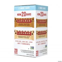 LARABAR Peanut Butter Chocolate Chip & Chocolate Chip Cookie Dough Bars Variety, 1.6 oz, 20 Count -Candy&Snacks Official Shop larabar peanut butter chocolate chip and chocolate chip cookie dough bars variety 1 6 oz 20 count13966389 a02 1