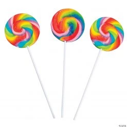 Large Cherry Flavored Swirl Lollipops - 12 Pc.