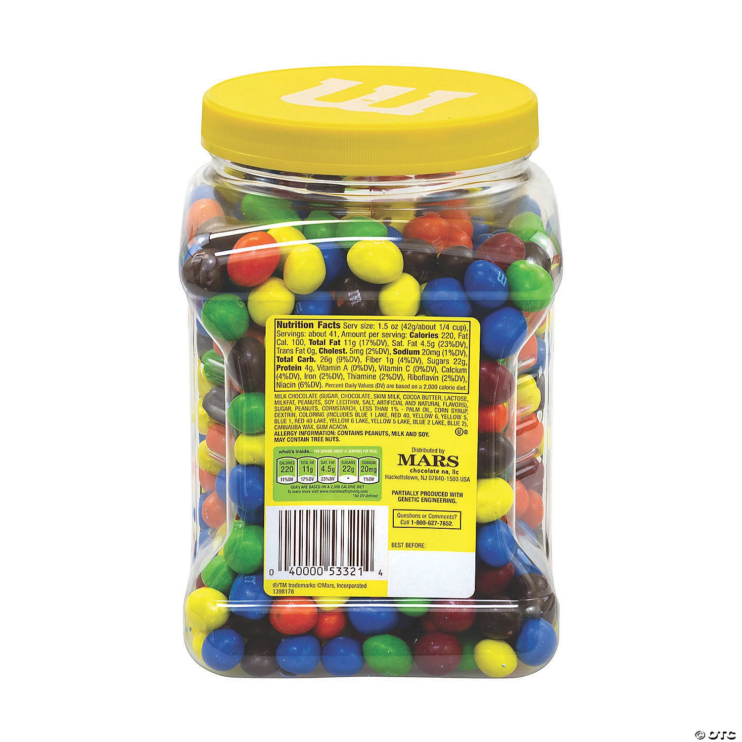 M&M's Milk Chocolate Peanut Candies Jar, 62 oz 6 M&M's Milk Chocolate Peanut Candies Jar, 62 oz - Image 4