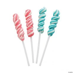 Mini Gender Reveal Twisty Lollipops - 24 Pc.