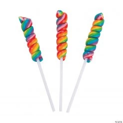 Mini Rainbow Twisty Lollipops - 24 Pc.