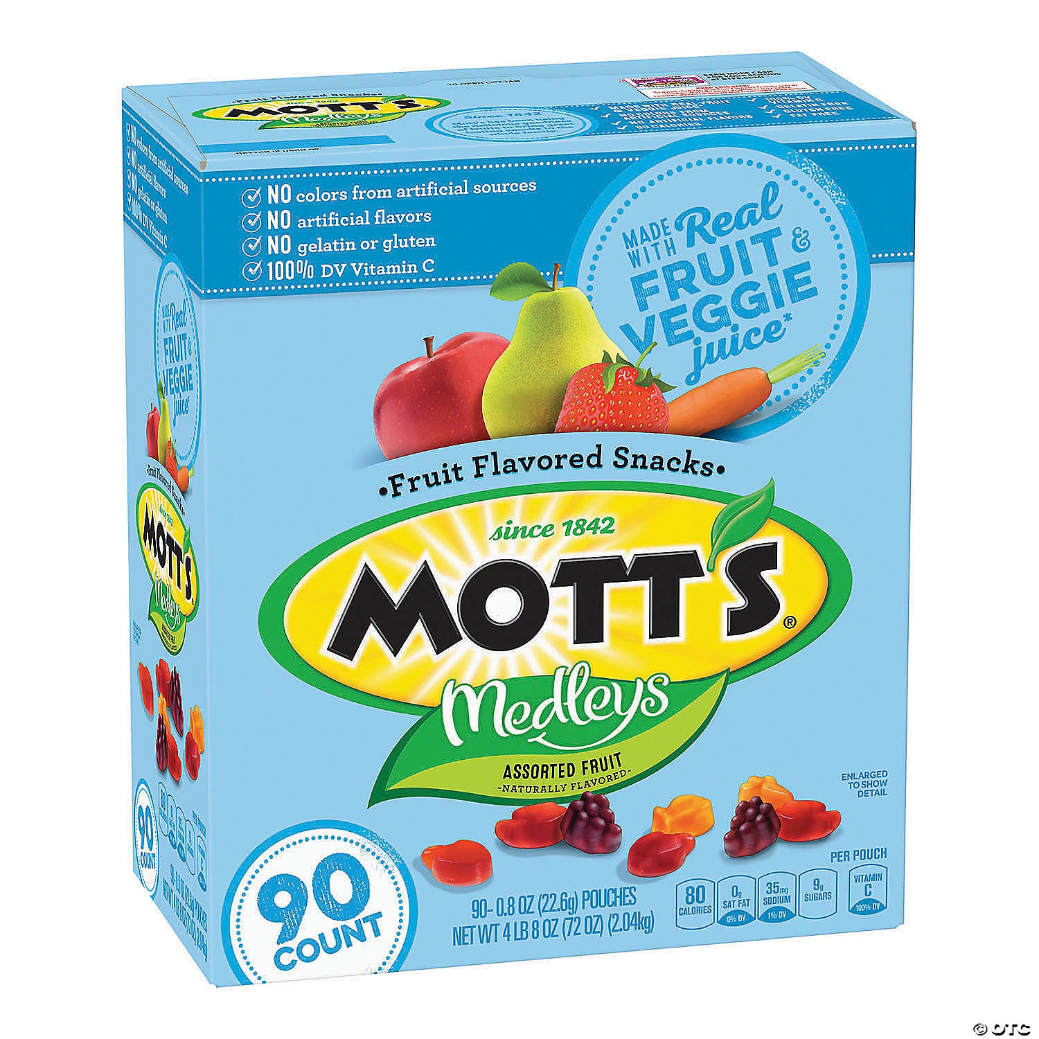 Mott's Medleys Fruit Snacks, 0.8 oz, 90 Count 3 Mott's Medleys Fruit Snacks, 0.8 oz, 90 Count
