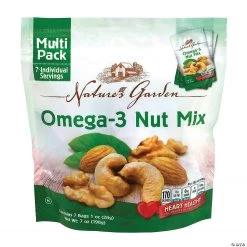 Nature's Garden Omega-3 Nut Mix, 1.2 oz, 7 Count, 6 Pack