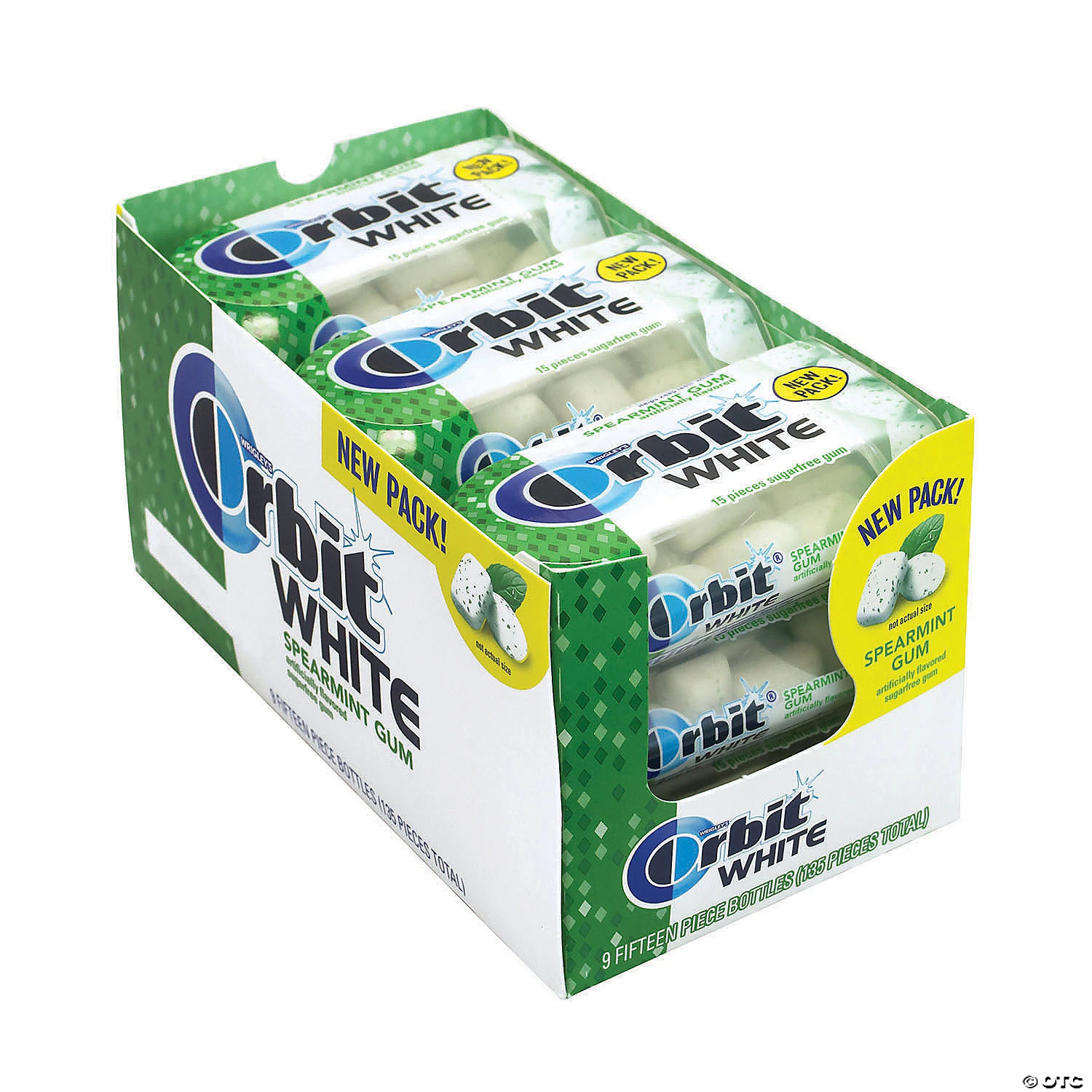 Orbit White Spearmint Sugar-Free Gum, 15 Pieces, 9 Pack 3 Orbit White Spearmint Sugar-Free Gum, 15 Pieces, 9 Pack