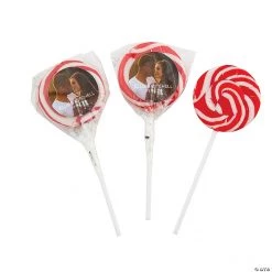 Personalized Custom Photo Swirl Pops - 12 Pc.