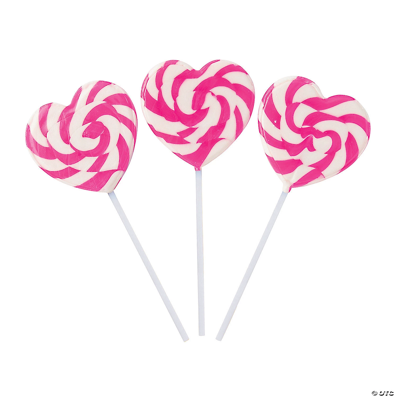 Heart-Shaped Swirl Lollipops - 12 Pc. 3 Heart-Shaped Swirl Lollipops - 12 Pc.