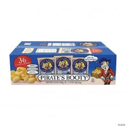 PIRATE'S BOOTY Natural Aged White Cheddar Baked Corn Puffs, 0.5 oz, 36 Count