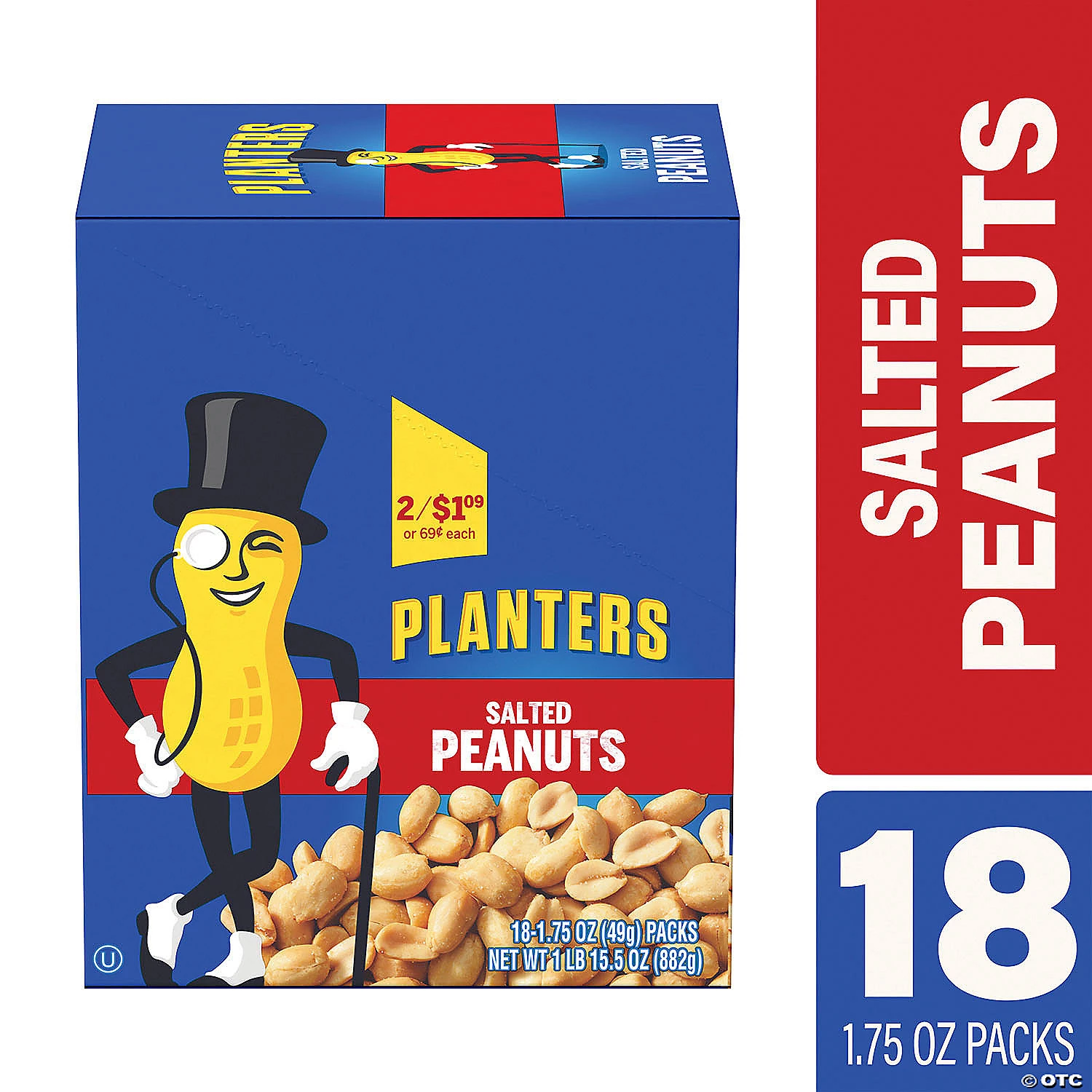 Planters Salted Peanuts, 1.75 oz, 18 Count 3 Planters Salted Peanuts, 1.75 oz, 18 Count