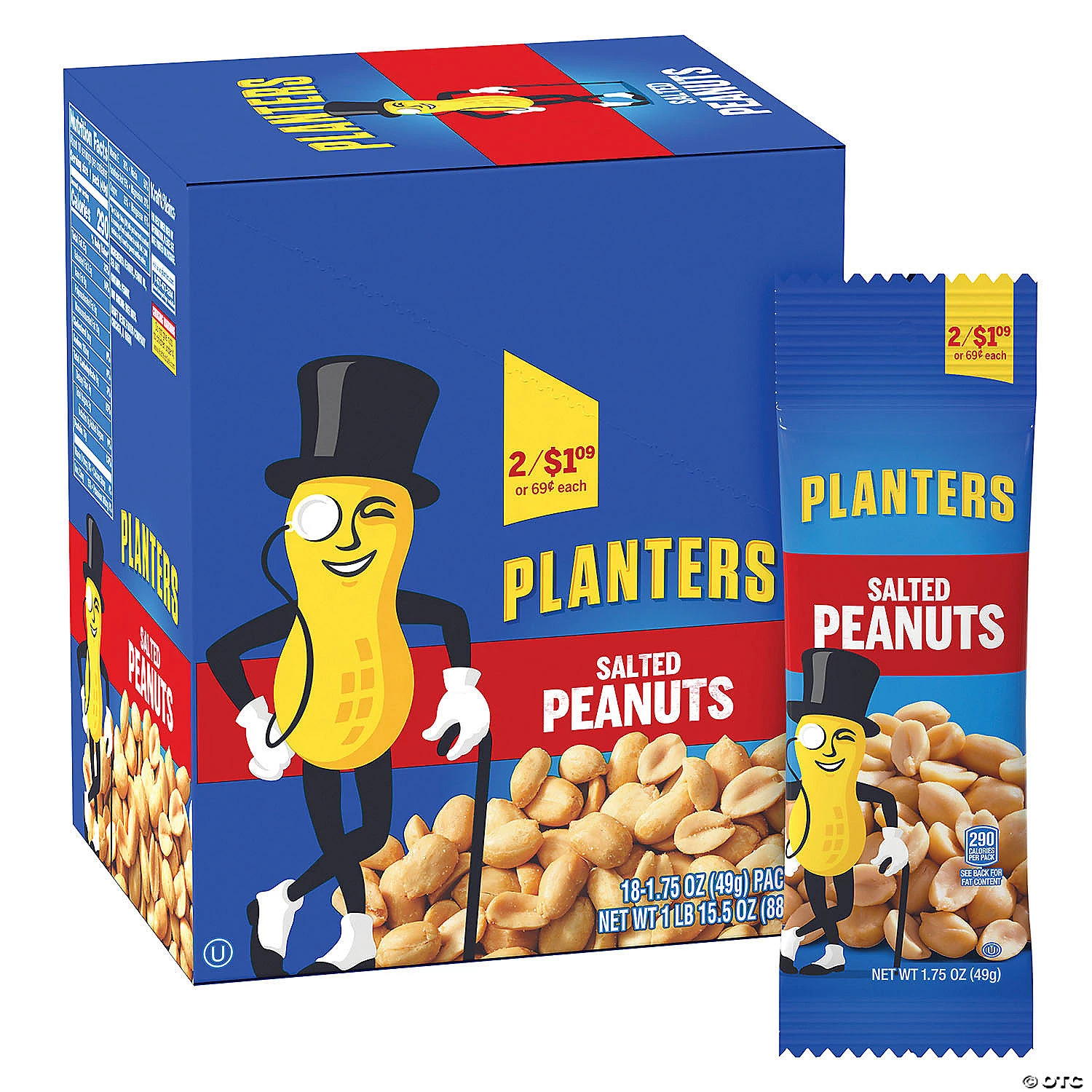 Planters Salted Peanuts, 1.75 oz, 18 Count 4 Planters Salted Peanuts, 1.75 oz, 18 Count - Image 2