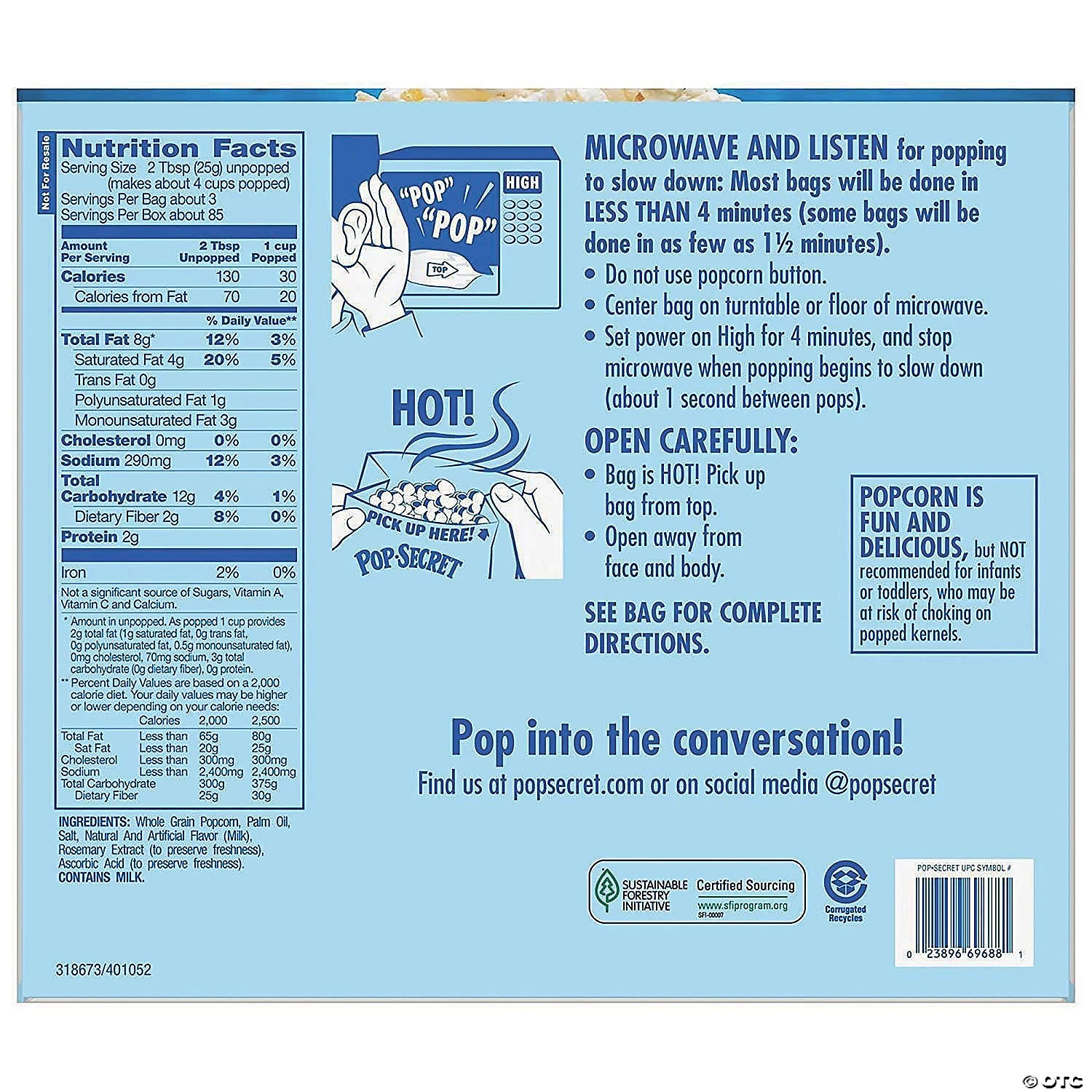 Pop Secret Premium Popcorn Homestyle, 3 oz, 30 Count 6 Pop Secret Premium Popcorn Homestyle, 3 oz, 30 Count - Image 4