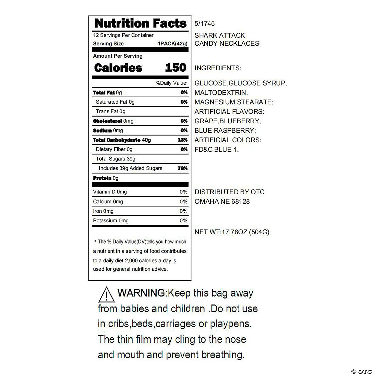 Shark Attack Hard Candy Necklaces - 12 Pc. 5 Shark Attack Hard Candy Necklaces - 12 Pc. - Image 3