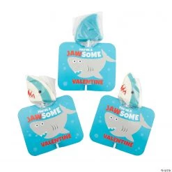 Shark Lollipops with Valentine’s Day Card - 12 Pc.