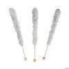 Rock Candy Lollipops - 12 Pc. -Candy&Snacks Official Shop silver rock candy lollipops 12 pc 13783724 1