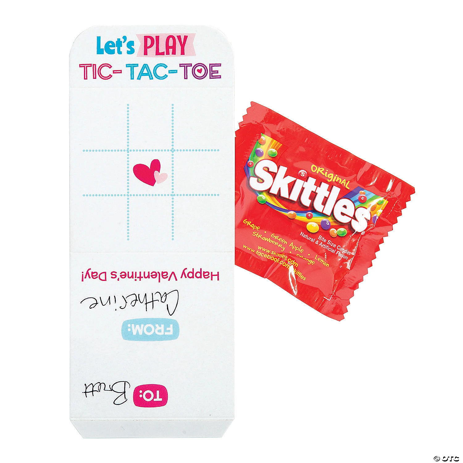 Skittles® Fun Size with Tic-Tac-Toe Valentine Card 3 Skittles® Fun Size with Tic-Tac-Toe Valentine Card