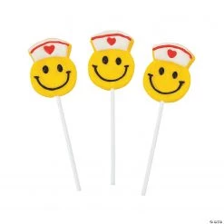 Smile Face Nurse Lollipops - 12 Pc.