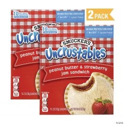 SMUCKER'S UNCRUSTABLES Peanut Butter & Strawberry, 2 oz - 10 Count, 2 Pack -Candy&Snacks Official Shop smuckers uncrustables peanut butter and strawberry 2 oz 10 count 2 pack14093041 a03 1